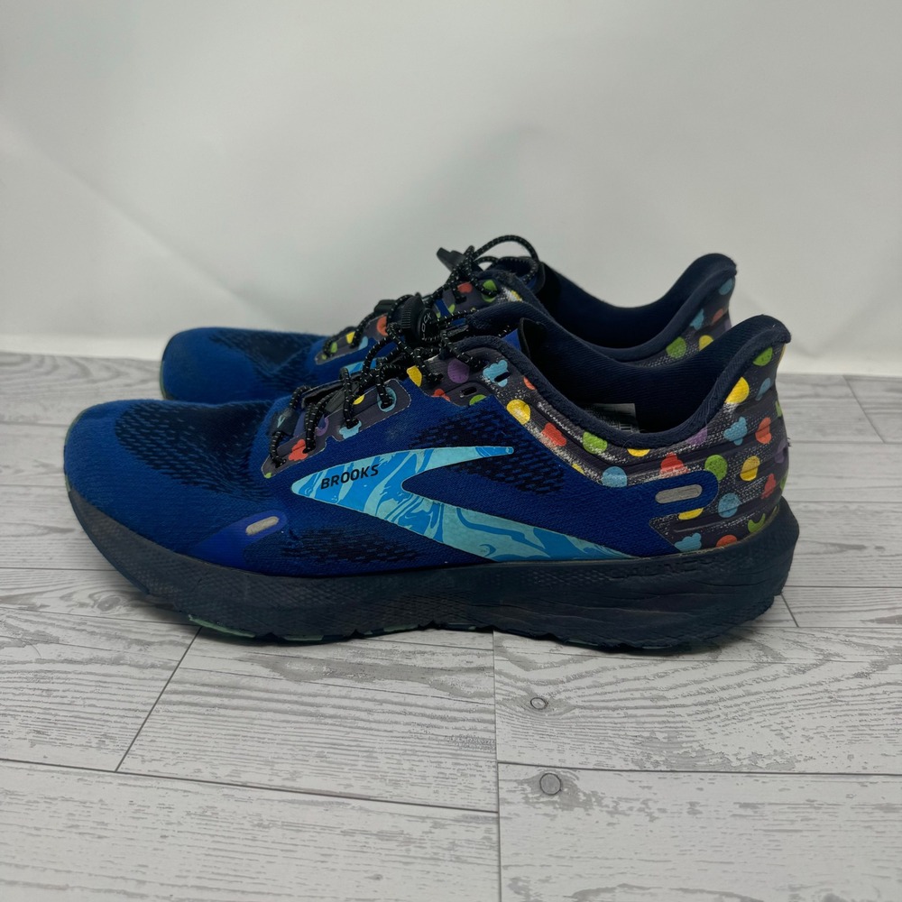 Brooks Launch 9 Womens Running Shoes Blue Polka Dot 1103861D462 Size 9 D Wide